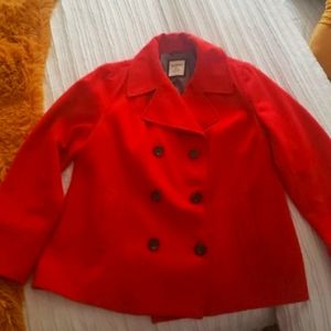 Bright orange peacoat! 🧡